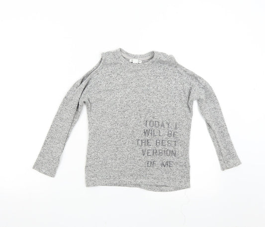 Primark Girls Grey   Pullover Jumper Size 8-9 Years