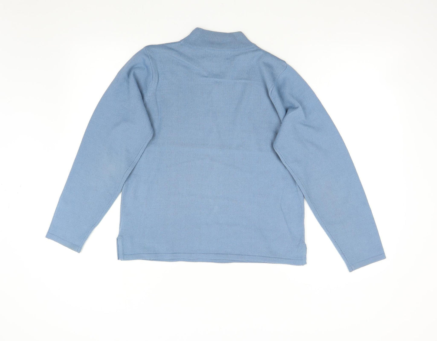 Ann Marie Womens Blue  Knit Pullover Jumper Size M