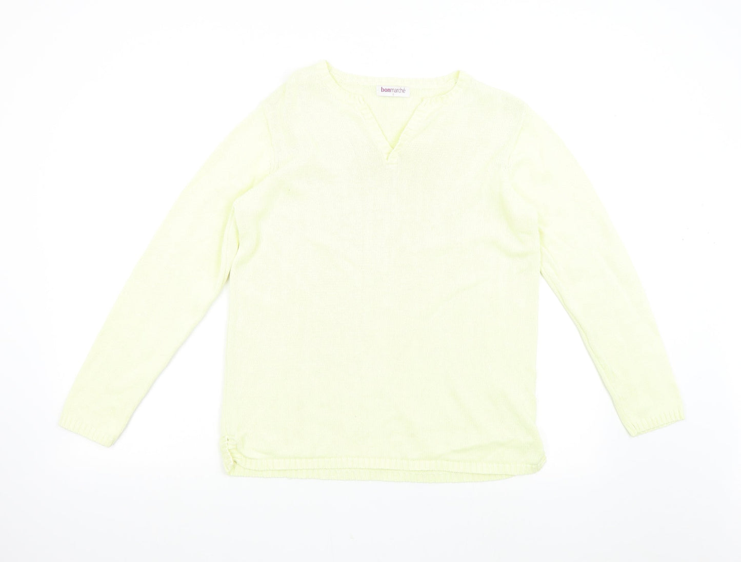 Bonmarché Womens Yellow  Knit Pullover Jumper Size S