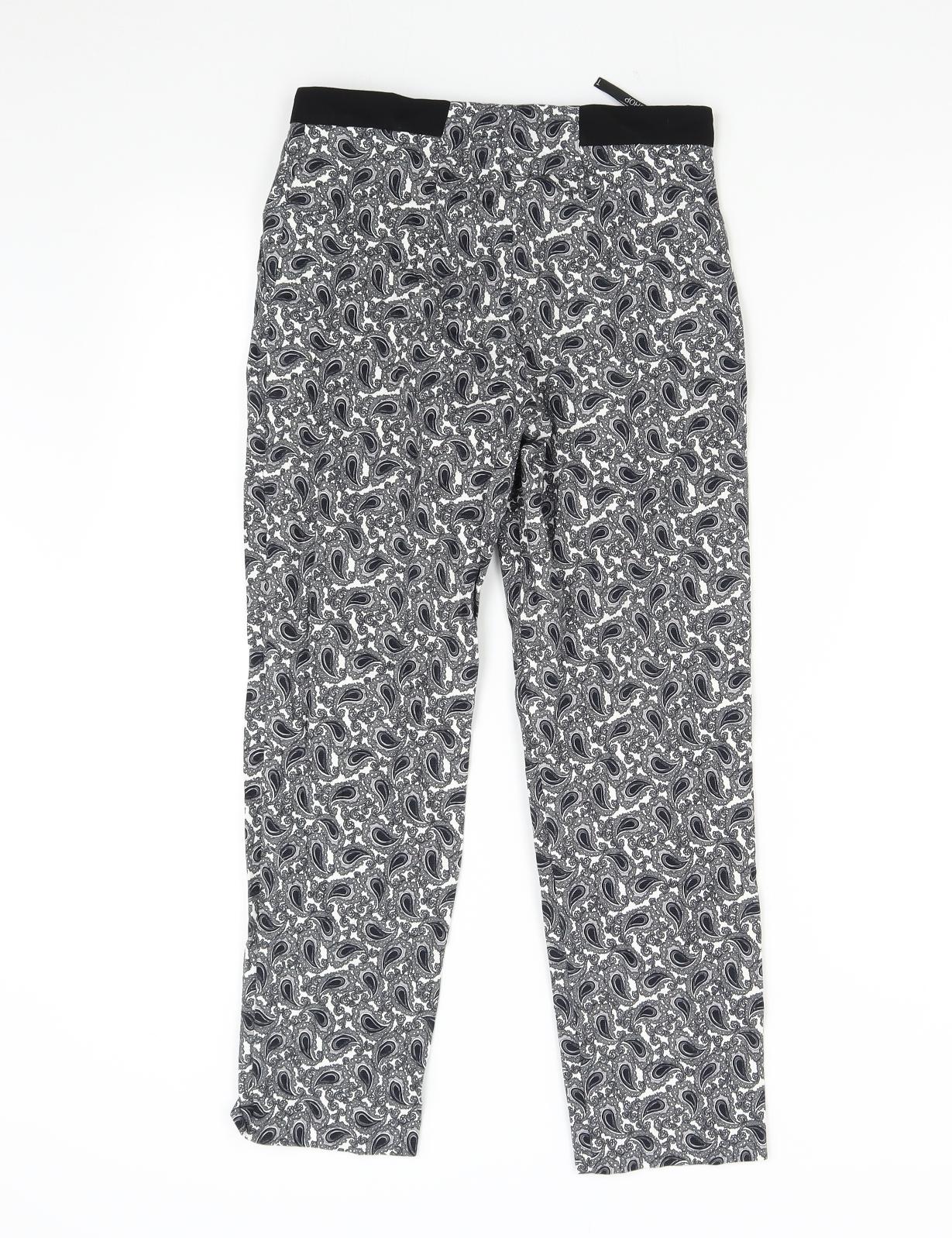 Topshop Womens Multicoloured Paisley  Trousers  Size 6 L24 in