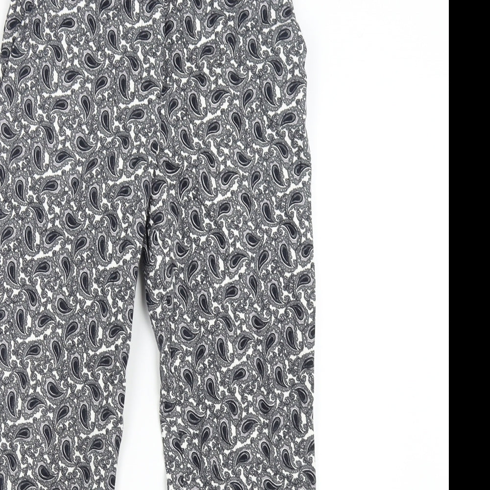 Topshop Womens Multicoloured Paisley  Trousers  Size 6 L24 in
