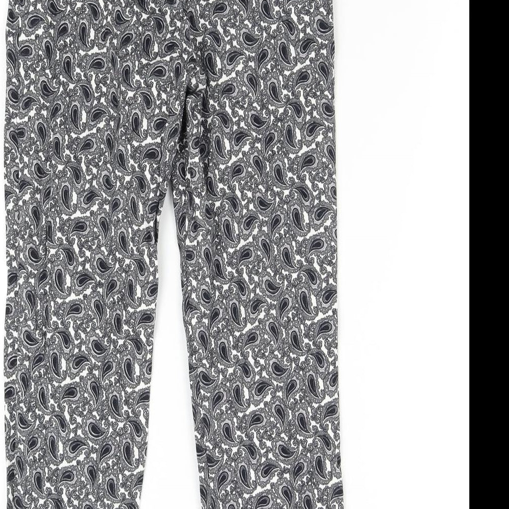 Topshop Womens Multicoloured Paisley  Trousers  Size 6 L24 in