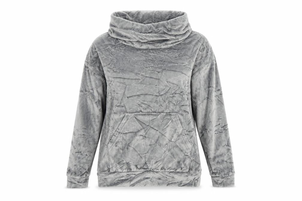 Nutmeg Womens Grey  Velour Pullover Jumper Size 8
