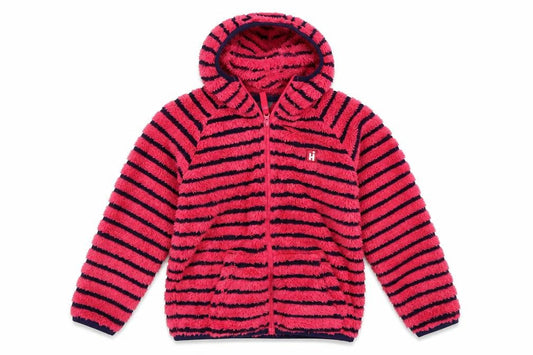 Hi Gear Girls Pink Striped Fleece Jacket  Size M