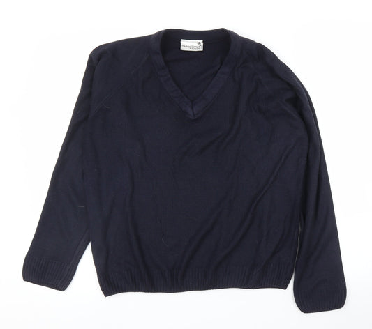 Michael Seghal Mens Blue   Pullover Jumper Size M
