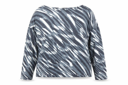 Debenhams Womens Grey Striped  Basic Blouse Size 14