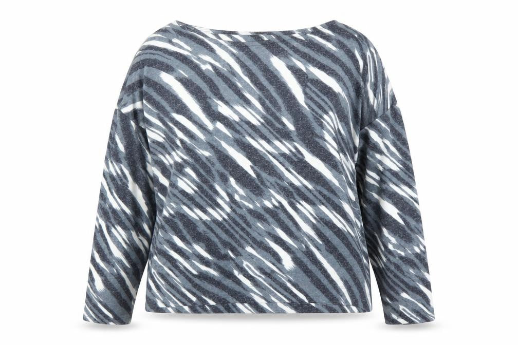 Debenhams Womens Grey Striped  Basic Blouse Size 14