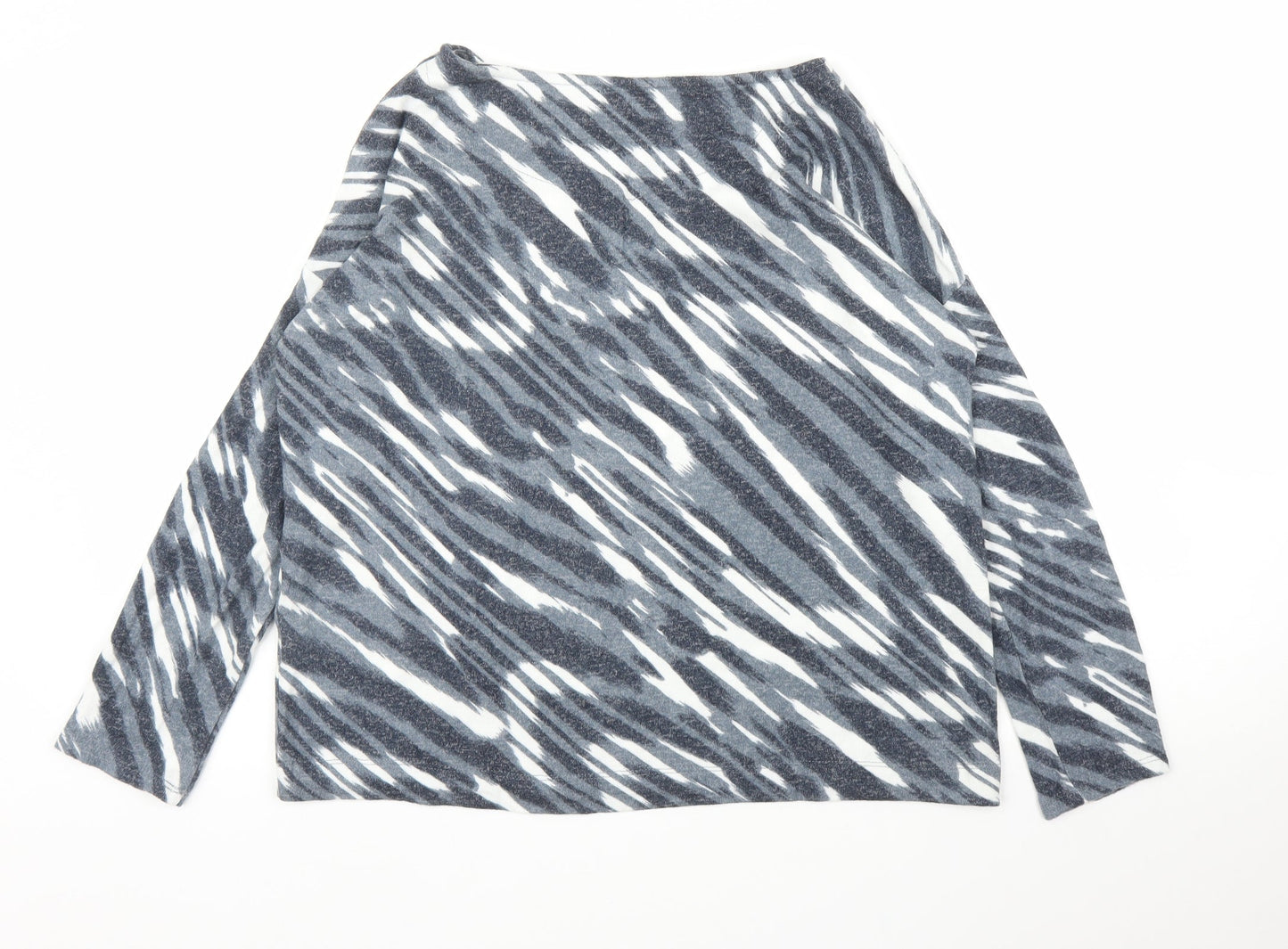 Debenhams Womens Grey Striped  Basic Blouse Size 14