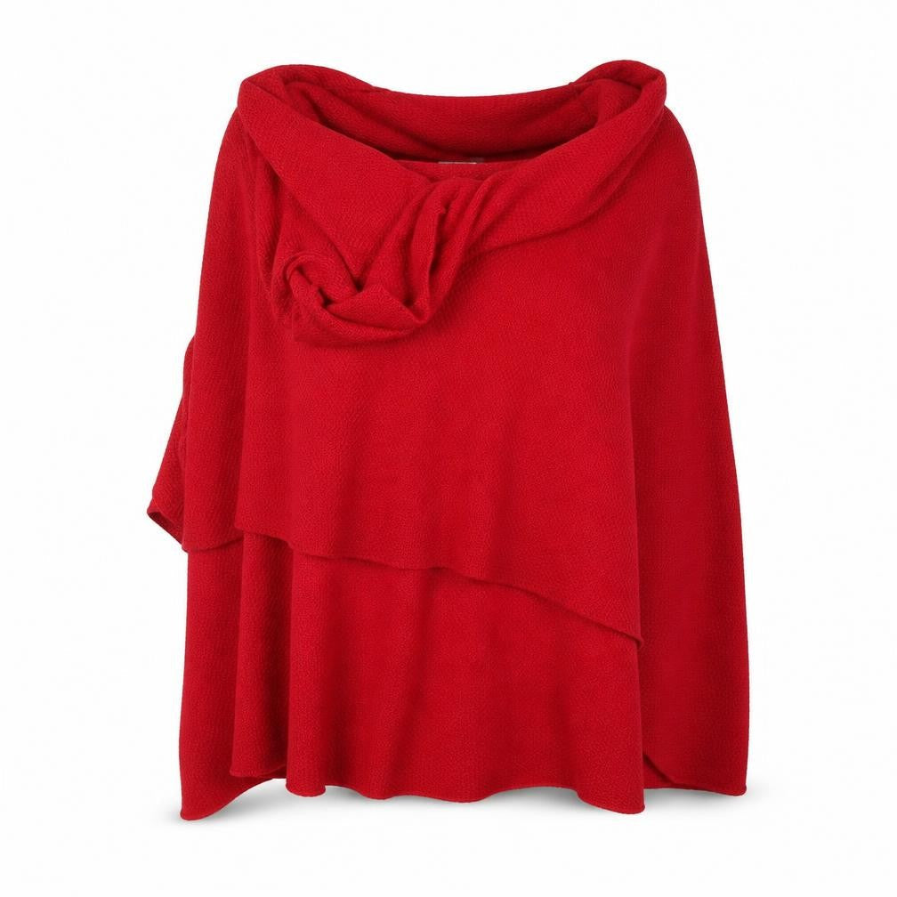Linea Womens Red   Cape Jumper One Size