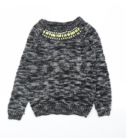 Matalan Girls Grey   Pullover Jumper Size 10 Years