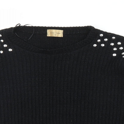 Lou Lou Womens Black   Pullover Jumper Size M