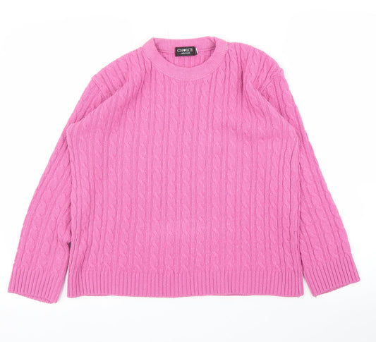 Choice Womens Pink   Pullover Jumper Size XS