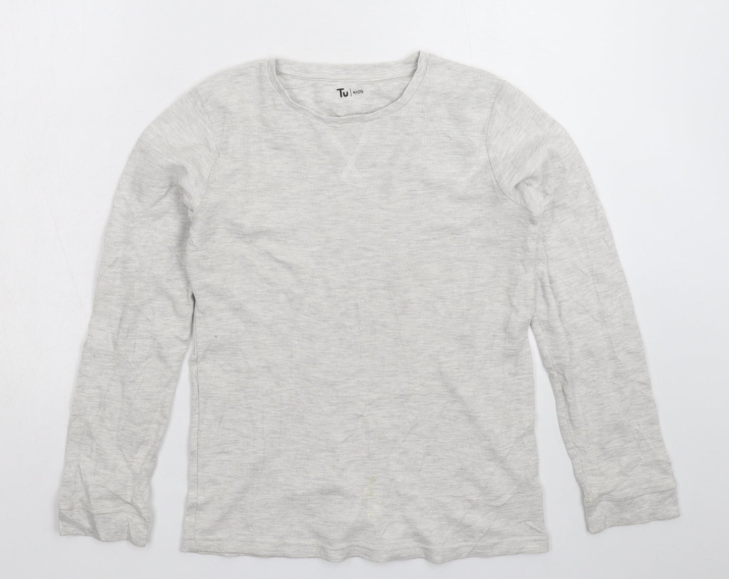 TU Boys Grey  Knit Pullover Jumper Size 12 Years