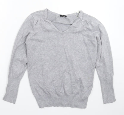 M&Co Womens Grey  Knit Pullover Jumper Size M