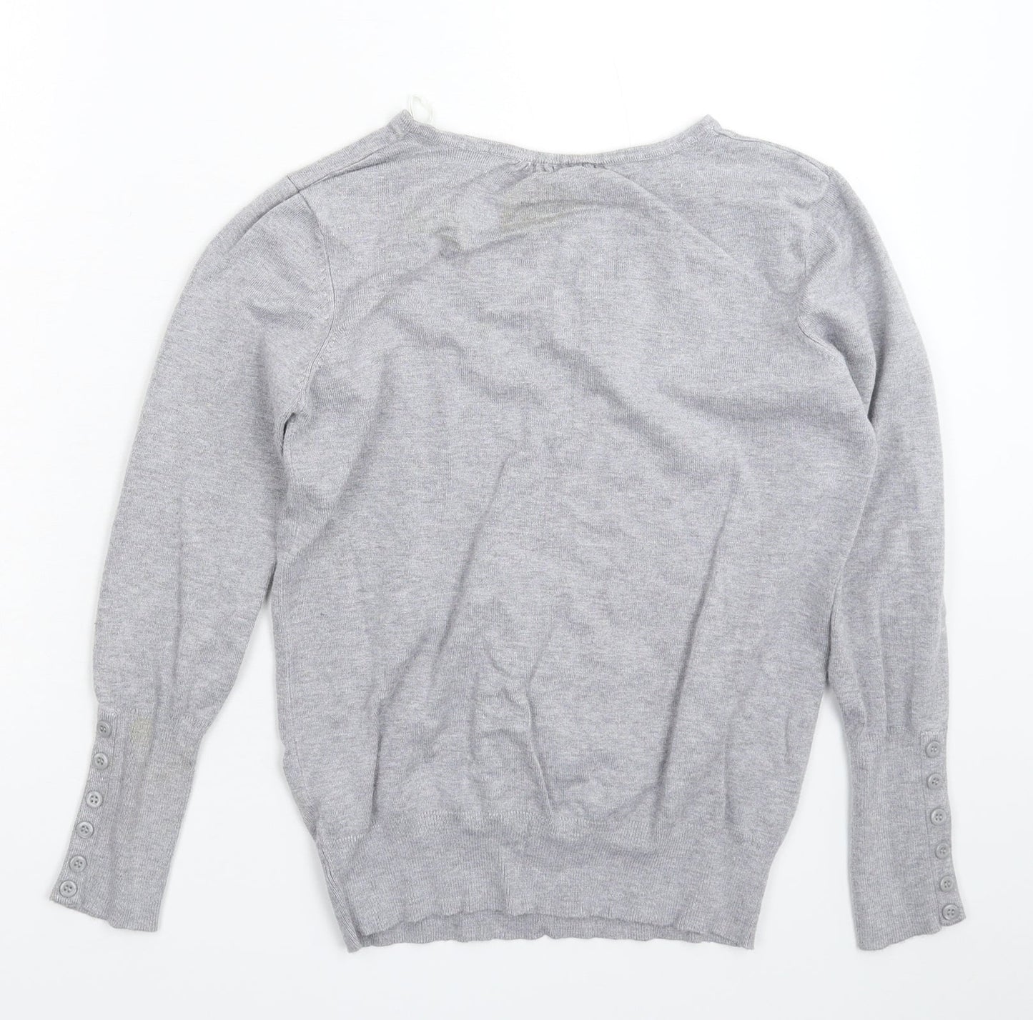 M&Co Womens Grey  Knit Pullover Jumper Size M
