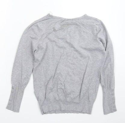 M&Co Womens Grey  Knit Pullover Jumper Size M