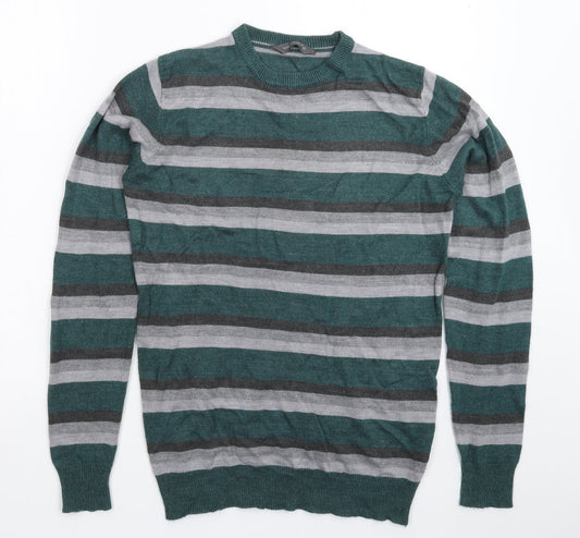 Cedar Wood State Mens Multicoloured Striped Knit Pullover Jumper Size XS