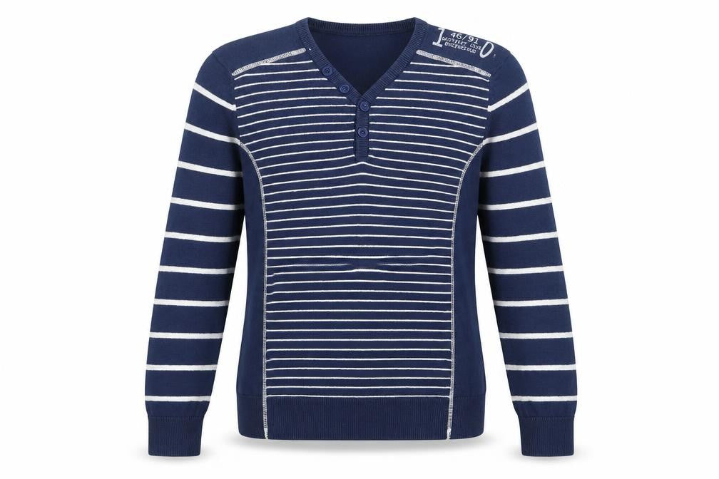 Cedarwood State Womens Blue Striped Knit Pullover Jumper Size XS