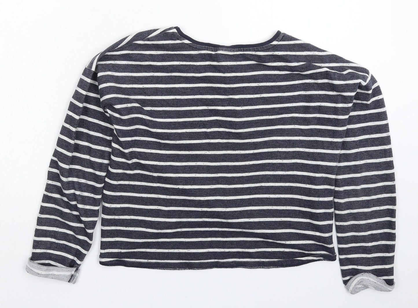 Topshop Womens Blue Striped  Basic T-Shirt Size 8