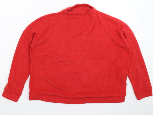 New Look Womens Red  Fleece Pullover Jumper Size S