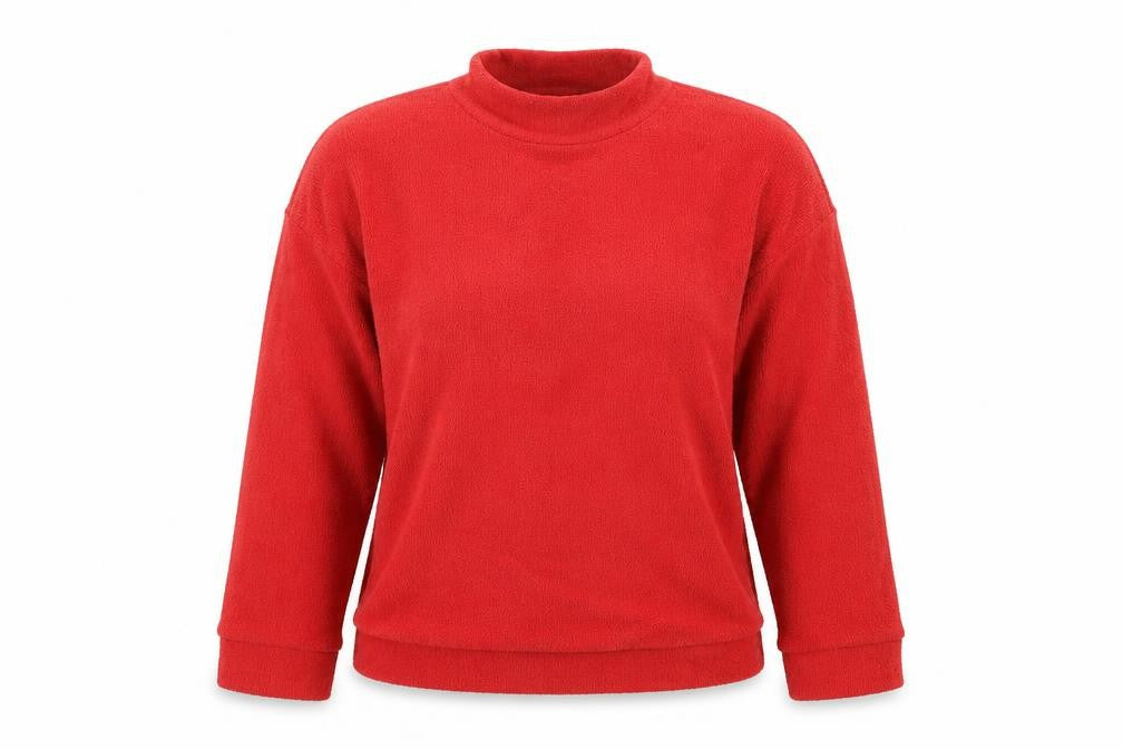 New Look Womens Red  Fleece Pullover Jumper Size S