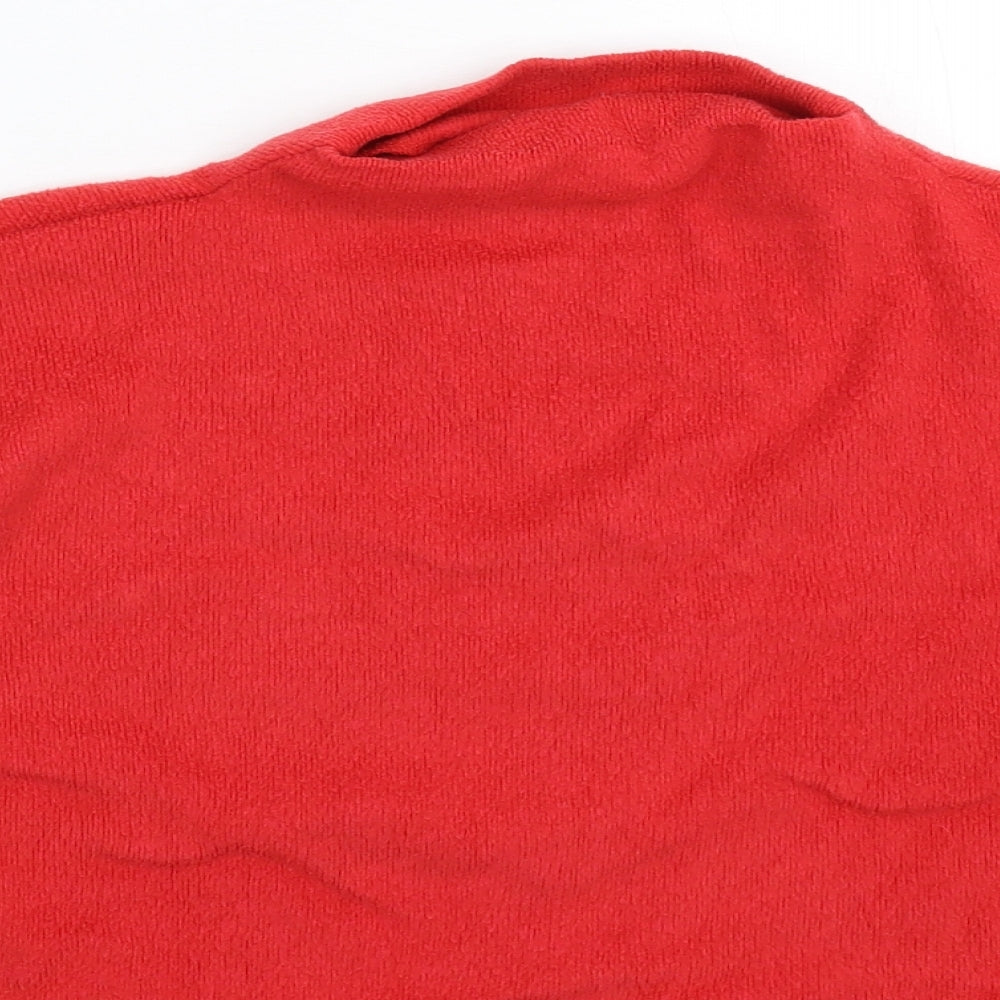 New Look Womens Red  Fleece Pullover Jumper Size S