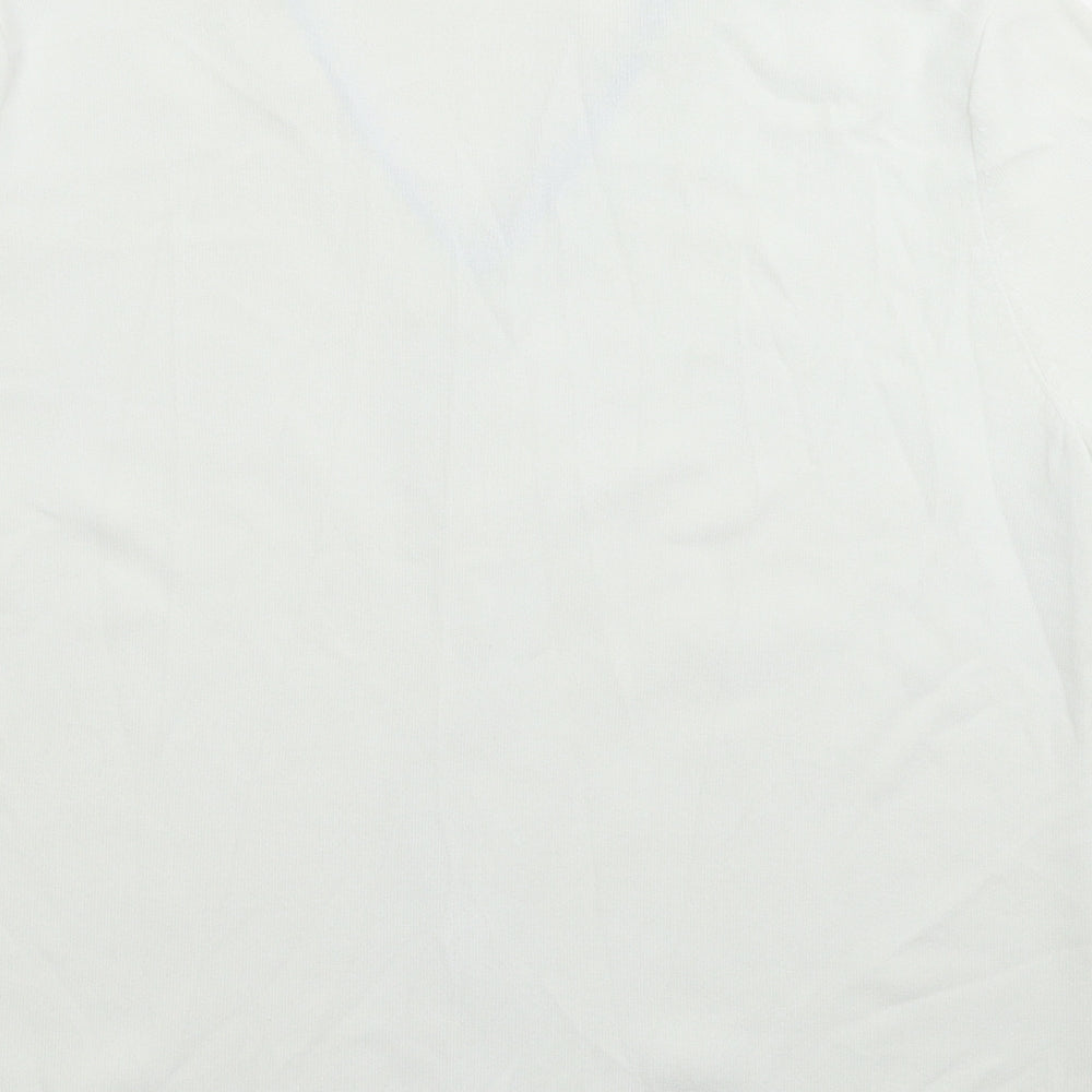 Casamia Womens White  Knit Pullover Jumper Size L