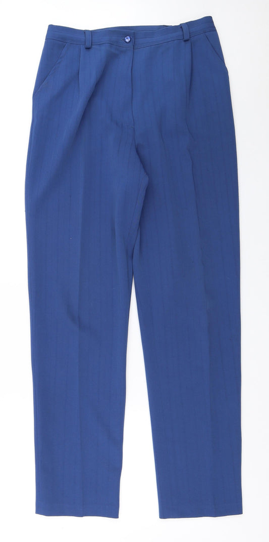 Afibel Womens Blue   Trousers  Size 12 L31.5 in