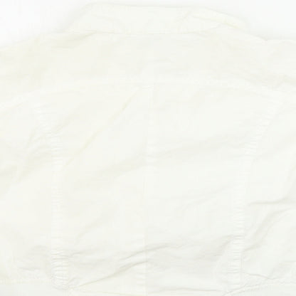 Preworn Womens White   Jacket Coat Size 12