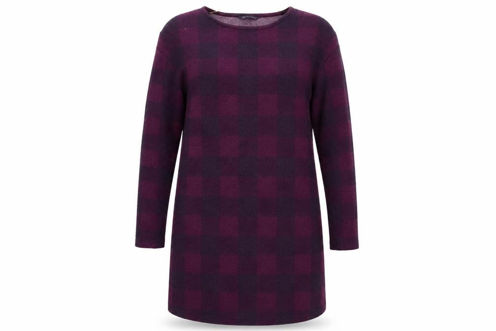 Marks & Spencer  Womens Purple Check  Jumper Dress  Size 12