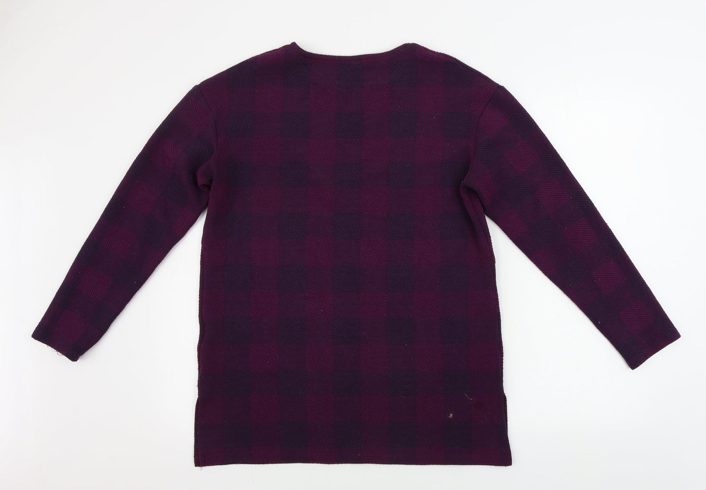 Marks and Spencer  Womens Purple Check  Jumper Dress  Size 12
