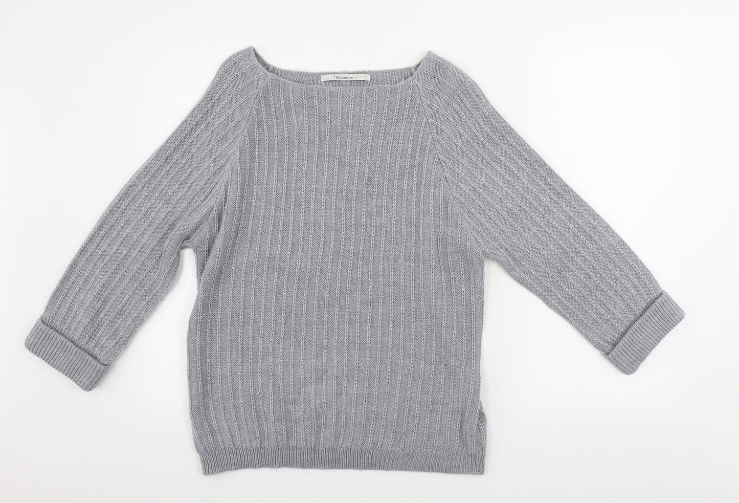Tru Collection  Womens Grey   Pullover Jumper Size L