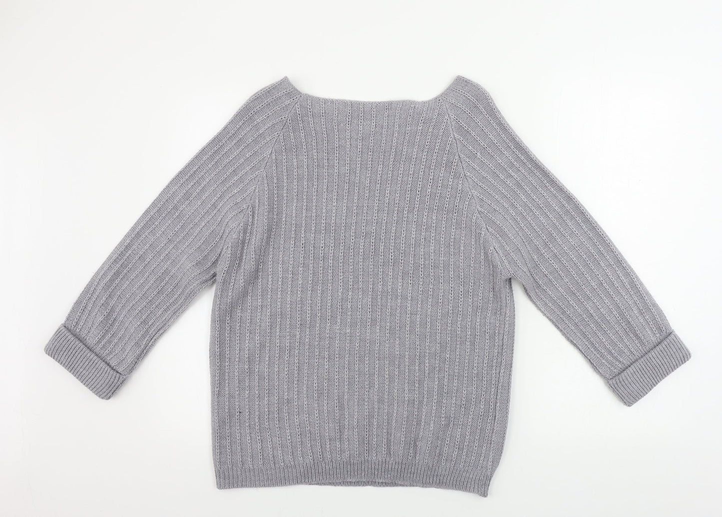Tru Collection  Womens Grey   Pullover Jumper Size L