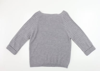 Tru Collection  Womens Grey   Pullover Jumper Size L