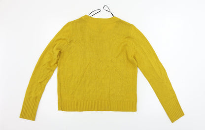 Preloved H&M  Womens Yellow   Pullover Jumper Size S - Back