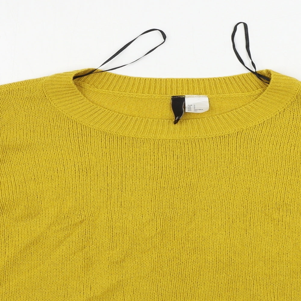 H&M  Womens Yellow   Pullover Jumper Size S