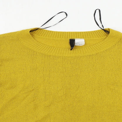 Preloved H&M  Womens Yellow   Pullover Jumper Size S - Detail