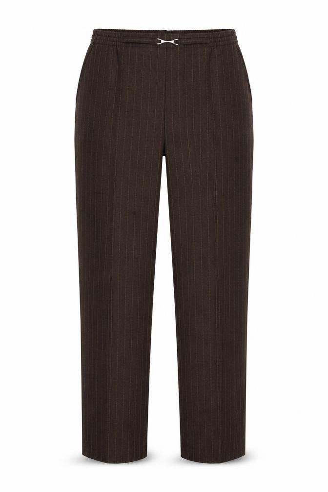 Preworn  Womens Brown Striped  Trousers  Size 30 in L28 in