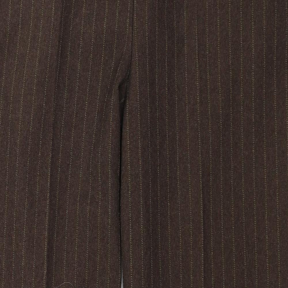 Preworn  Womens Brown Striped  Trousers  Size 30 in L28 in