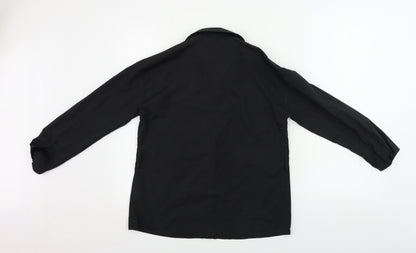 Boohoo  Womens Black   Basic Button-Up Size 6