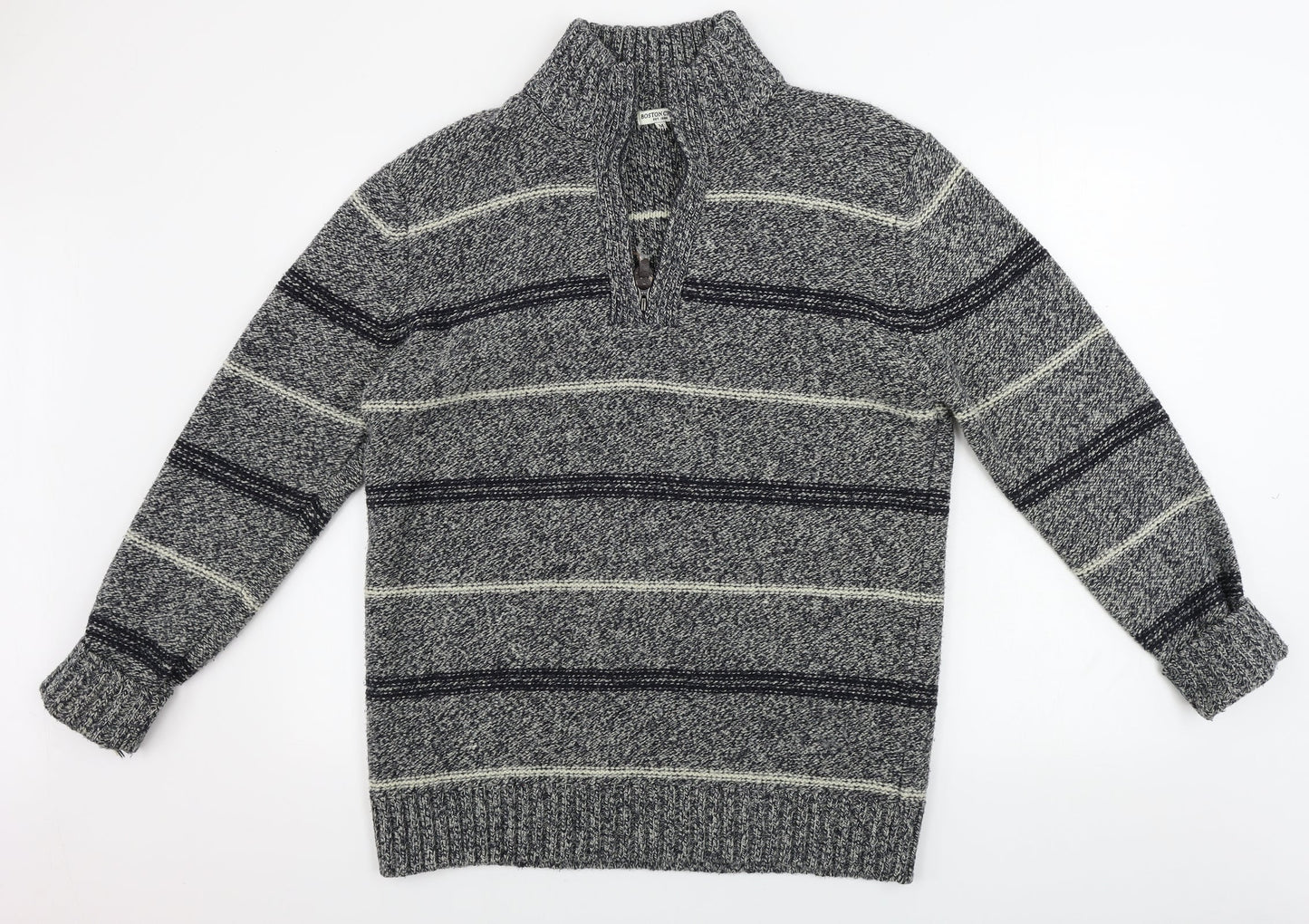 Boston crew    Mens Grey   Henley Jumper Size M