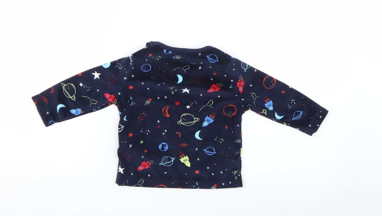 Primark Boys Blue Solid  Cami Pyjama Top Size 9-12 Months