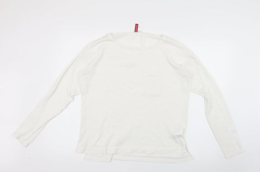 H&M Womens White   Pullover Jumper Size M