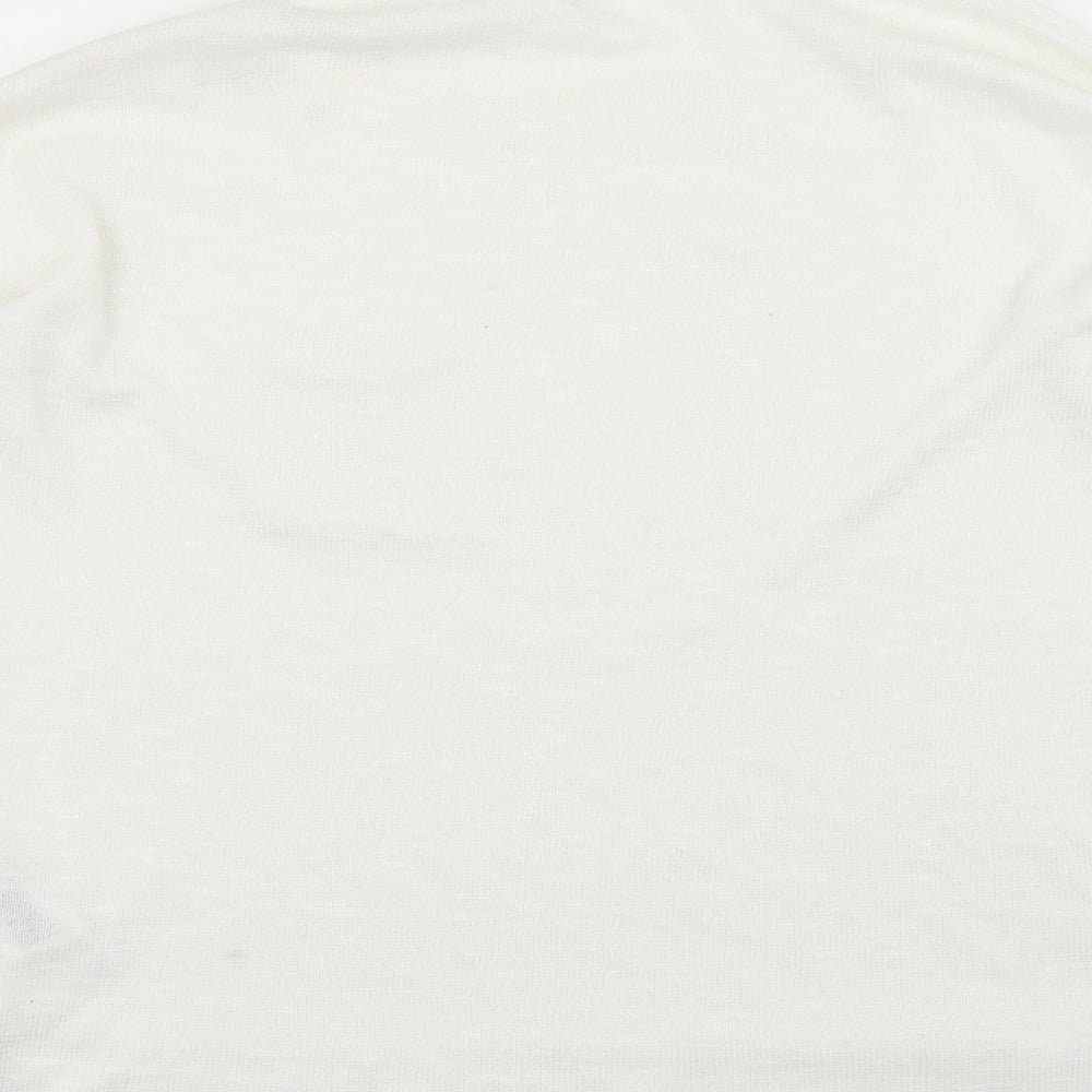 H&M Womens White   Pullover Jumper Size M