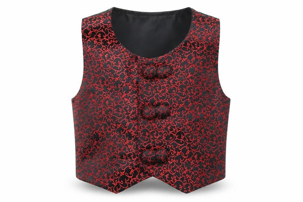 Preworn Boys Red Paisley  Basic Casual Size 4-5 Years