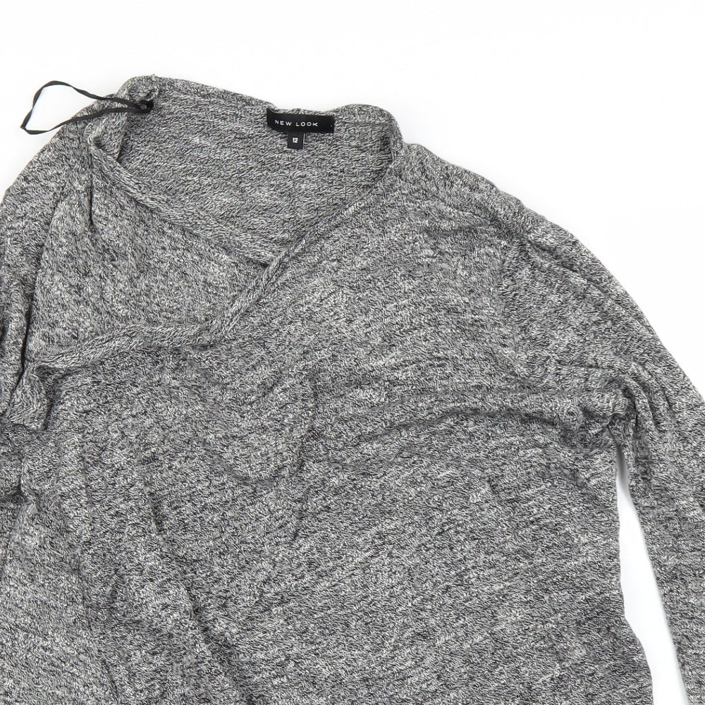 New Look Womens Grey   Cardigan Jumper Size 12