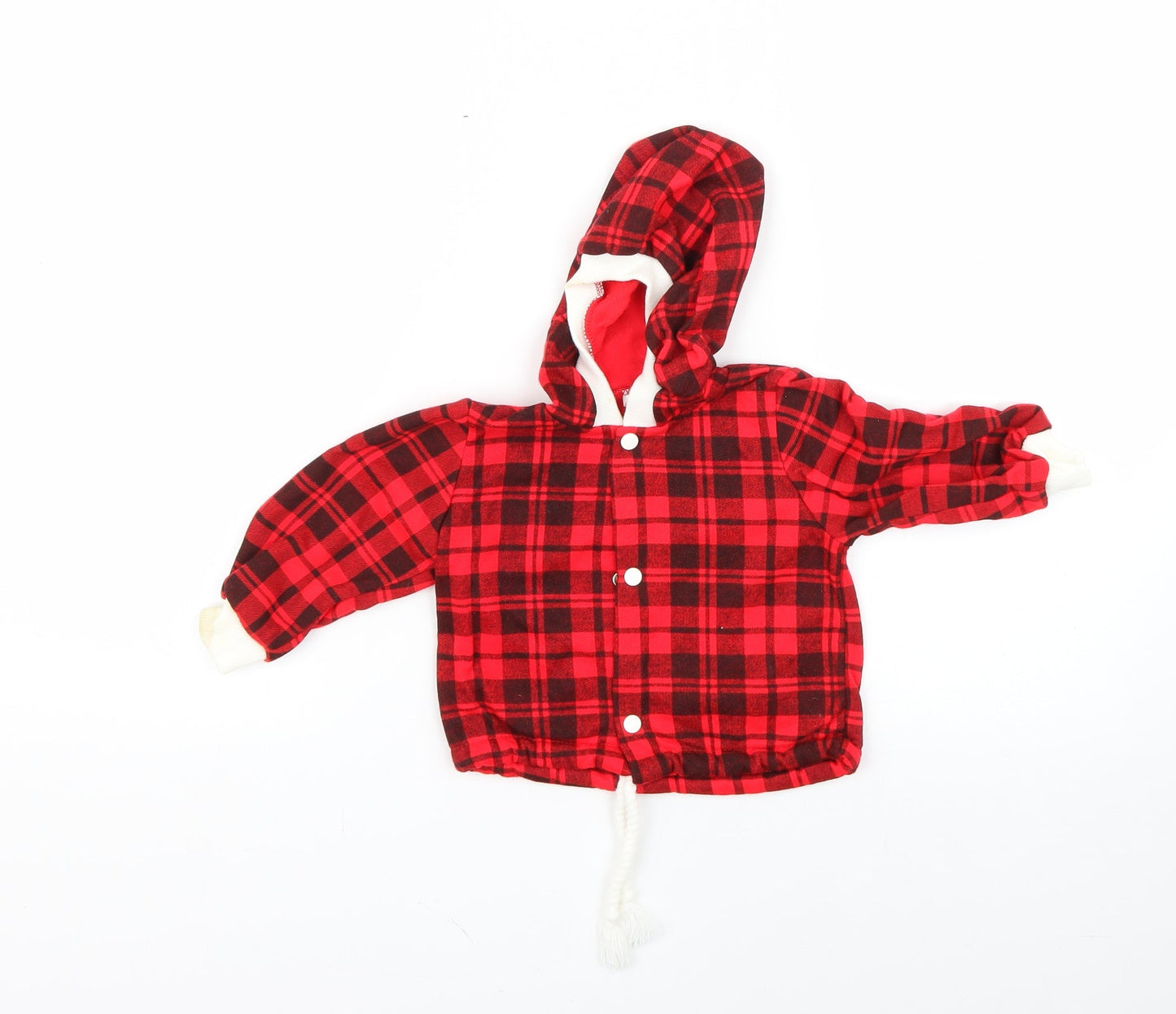 glitterbug Baby Red Check  Basic Jacket Jacket Size 9-12 Months