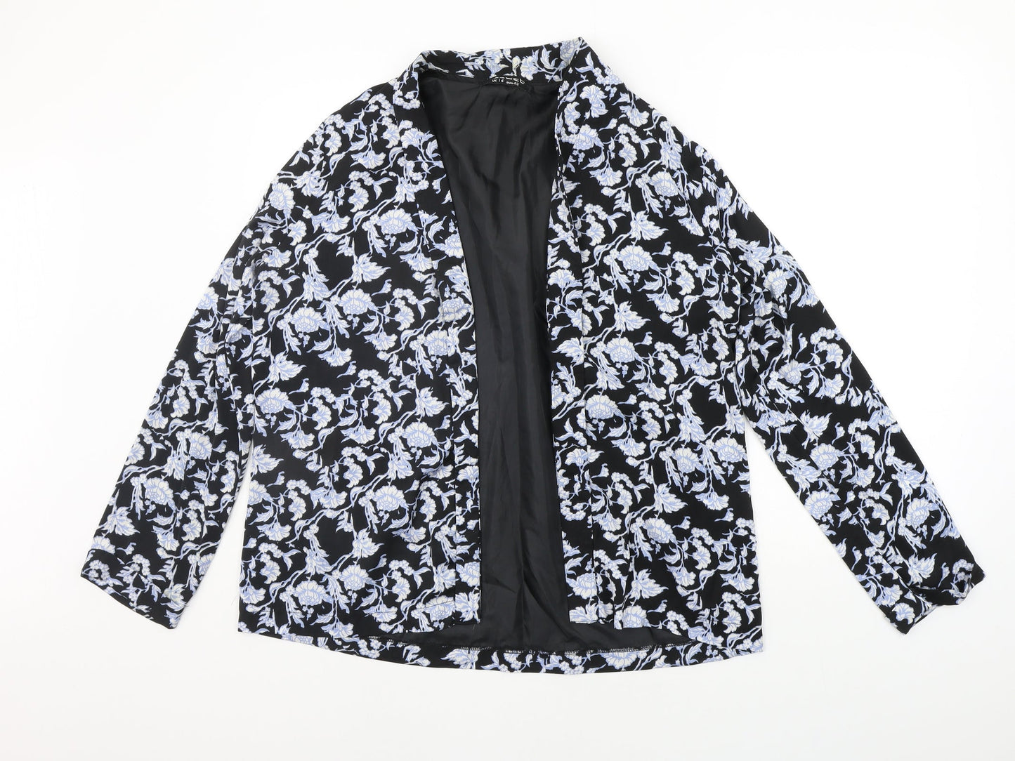 Select Womens Black Floral  Cardigan Jumper Size 14