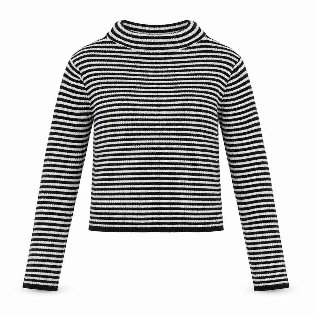 MISS EVIE Girls Black Striped  Pullover Jumper Size 11-12 Years
