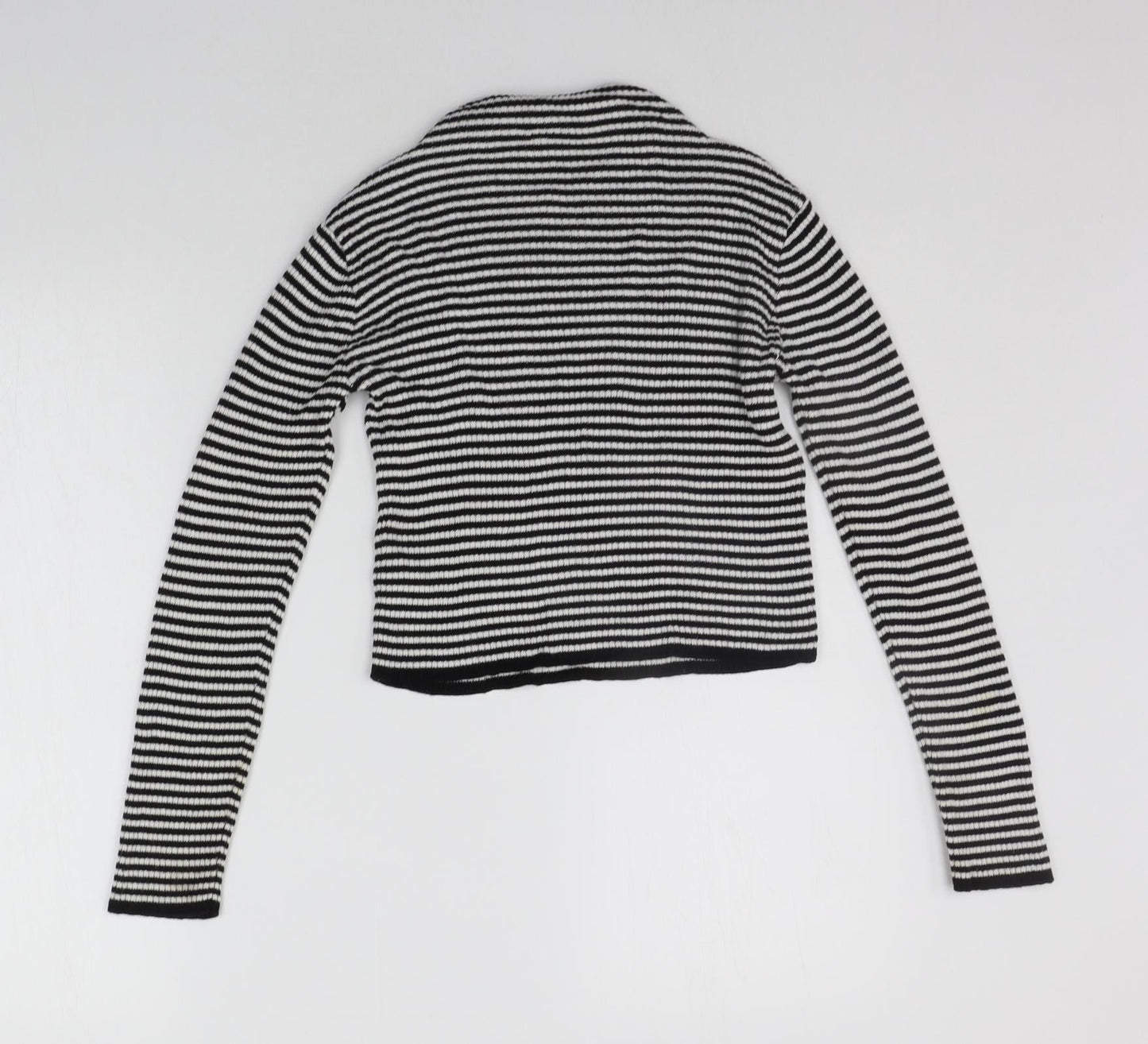 MISS EVIE Girls Black Striped  Pullover Jumper Size 11-12 Years
